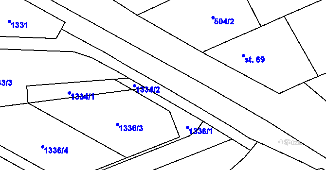 Parcela st. 711/18 v KÚ Želechovice u Uničova, Katastrální mapa