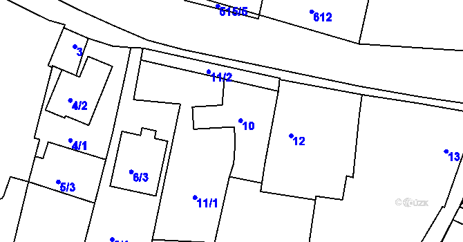 Parcela st. 10 v KÚ Lípa nad Dřevnicí, Katastrální mapa