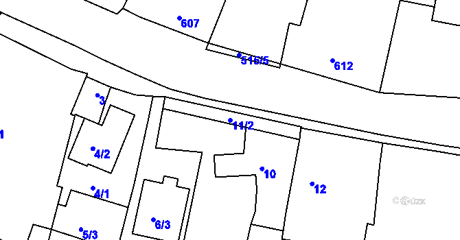 Parcela st. 11/2 v KÚ Lípa nad Dřevnicí, Katastrální mapa