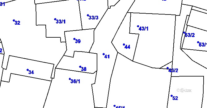 Parcela st. 41 v KÚ Lípa nad Dřevnicí, Katastrální mapa