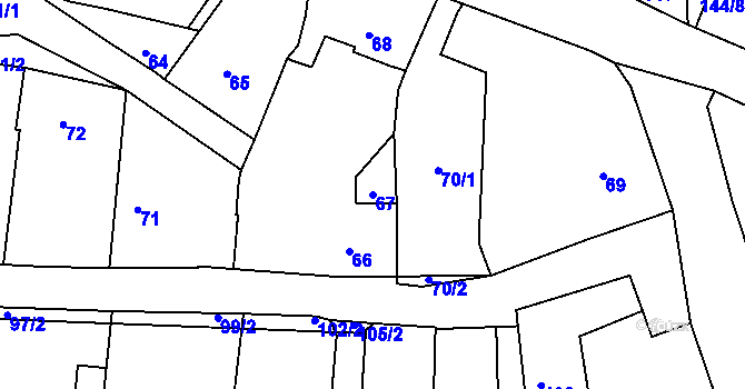 Parcela st. 67 v KÚ Lípa nad Dřevnicí, Katastrální mapa