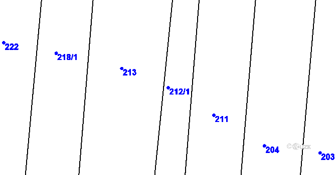 Parcela st. 212/1 v KÚ Lípa nad Dřevnicí, Katastrální mapa