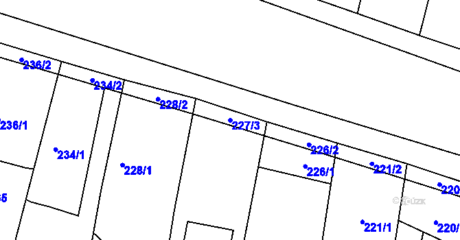 Parcela st. 227/3 v KÚ Lípa nad Dřevnicí, Katastrální mapa