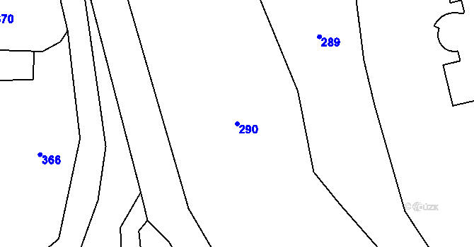 Parcela st. 290 v KÚ Lípa nad Dřevnicí, Katastrální mapa