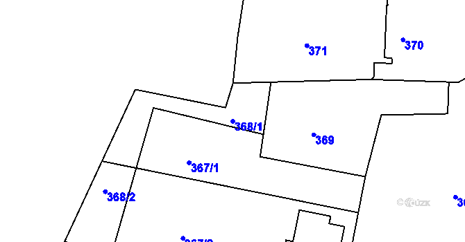 Parcela st. 368/1 v KÚ Lípa nad Dřevnicí, Katastrální mapa