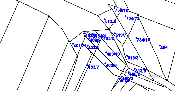 Parcela st. 403/4 v KÚ Lípa nad Dřevnicí, Katastrální mapa