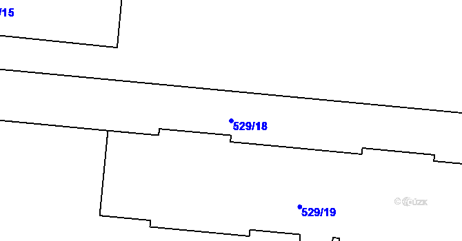 Parcela st. 529/18 v KÚ Lípa nad Dřevnicí, Katastrální mapa