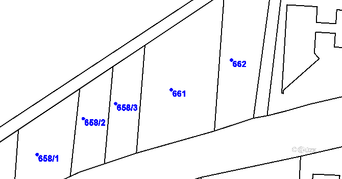 Parcela st. 661 v KÚ Lípa nad Dřevnicí, Katastrální mapa