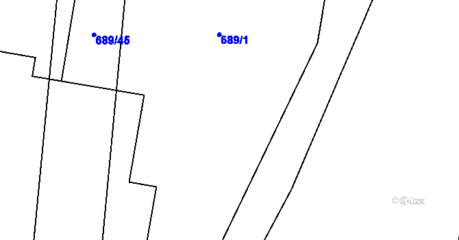 Parcela st. 689/5 v KÚ Lípa nad Dřevnicí, Katastrální mapa