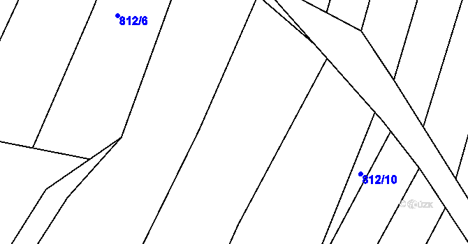 Parcela st. 812/1 v KÚ Lípa nad Dřevnicí, Katastrální mapa