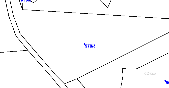 Parcela st. 970/3 v KÚ Lípa nad Dřevnicí, Katastrální mapa