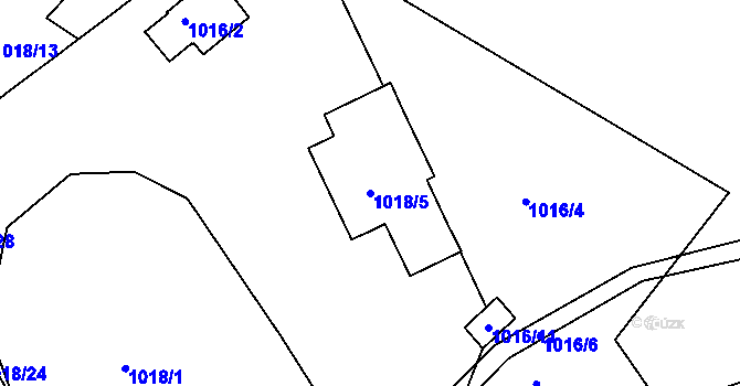 Parcela st. 1018/5 v KÚ Lípa nad Dřevnicí, Katastrální mapa