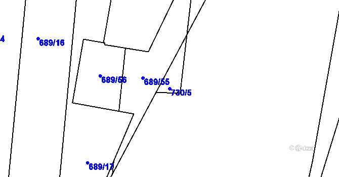 Parcela st. 730/5 v KÚ Lípa nad Dřevnicí, Katastrální mapa