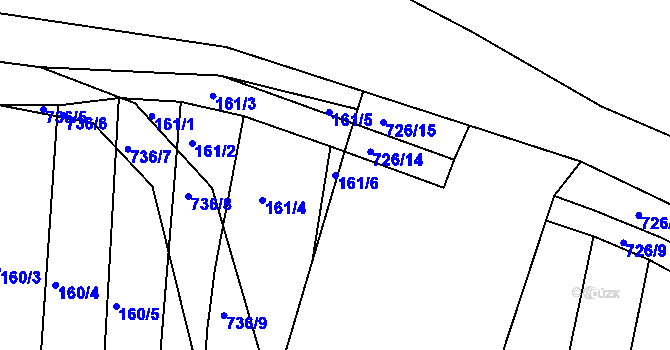 Parcela st. 161/6 v KÚ Lípa nad Dřevnicí, Katastrální mapa