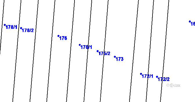 Parcela st. 175/2 v KÚ Lípa nad Dřevnicí, Katastrální mapa