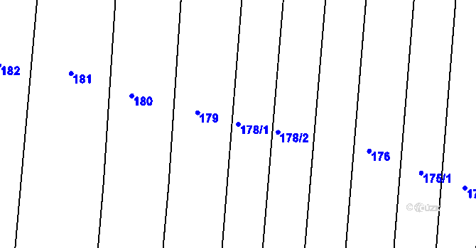 Parcela st. 178/1 v KÚ Lípa nad Dřevnicí, Katastrální mapa