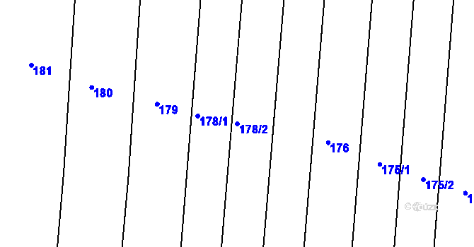 Parcela st. 178/2 v KÚ Lípa nad Dřevnicí, Katastrální mapa