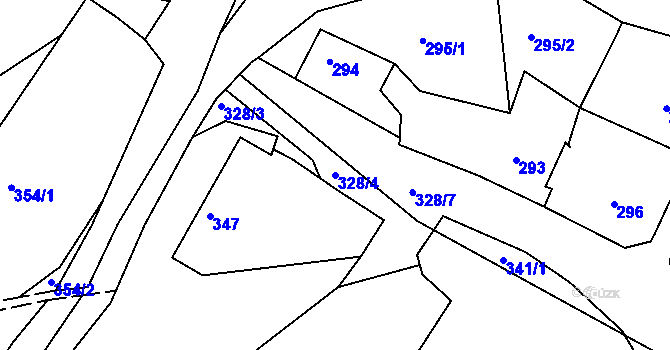 Parcela st. 328/4 v KÚ Lípa nad Dřevnicí, Katastrální mapa