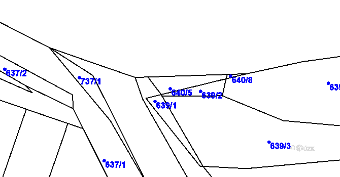 Parcela st. 640/5 v KÚ Lípa nad Dřevnicí, Katastrální mapa