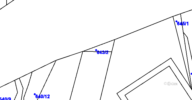 Parcela st. 643/2 v KÚ Lípa nad Dřevnicí, Katastrální mapa