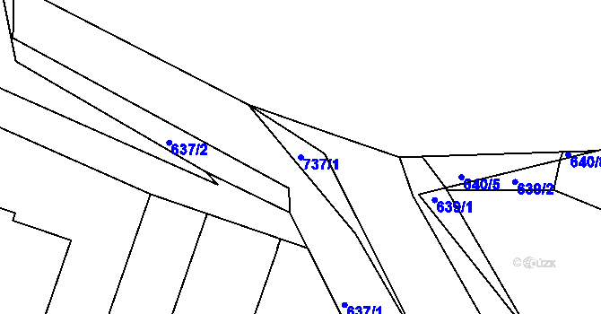 Parcela st. 737/1 v KÚ Lípa nad Dřevnicí, Katastrální mapa