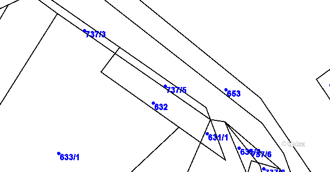 Parcela st. 737/5 v KÚ Lípa nad Dřevnicí, Katastrální mapa