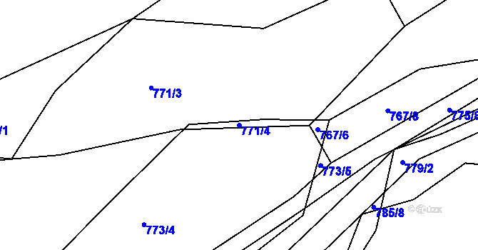 Parcela st. 771/4 v KÚ Lípa nad Dřevnicí, Katastrální mapa