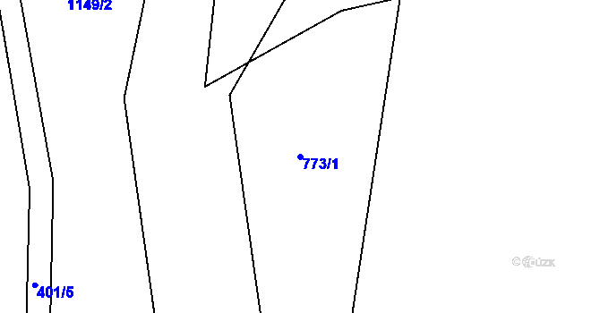 Parcela st. 773/1 v KÚ Lípa nad Dřevnicí, Katastrální mapa