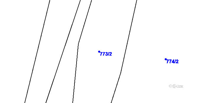 Parcela st. 773/2 v KÚ Lípa nad Dřevnicí, Katastrální mapa