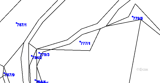 Parcela st. 777/1 v KÚ Lípa nad Dřevnicí, Katastrální mapa