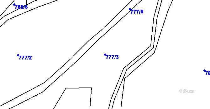 Parcela st. 777/3 v KÚ Lípa nad Dřevnicí, Katastrální mapa