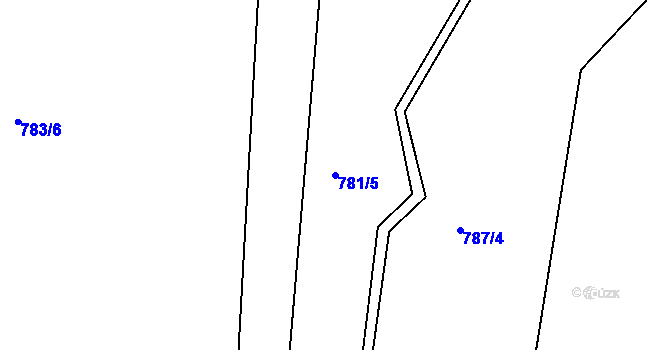 Parcela st. 781/5 v KÚ Lípa nad Dřevnicí, Katastrální mapa