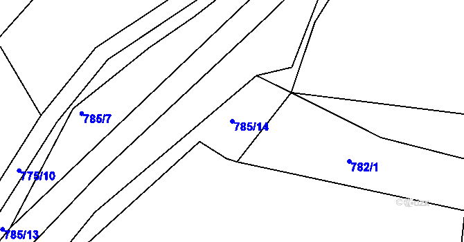 Parcela st. 785/14 v KÚ Lípa nad Dřevnicí, Katastrální mapa