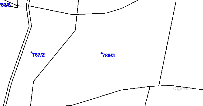Parcela st. 789/3 v KÚ Lípa nad Dřevnicí, Katastrální mapa
