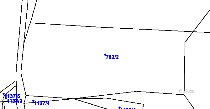 Parcela st. 792/2 v KÚ Lípa nad Dřevnicí, Katastrální mapa