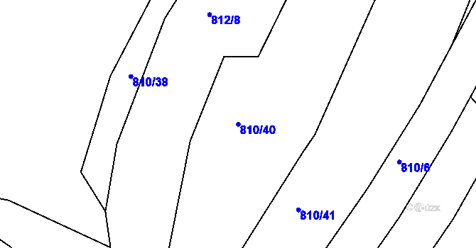Parcela st. 810/40 v KÚ Lípa nad Dřevnicí, Katastrální mapa