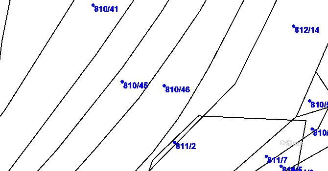 Parcela st. 810/46 v KÚ Lípa nad Dřevnicí, Katastrální mapa