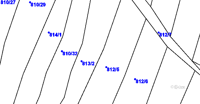 Parcela st. 812/4 v KÚ Lípa nad Dřevnicí, Katastrální mapa