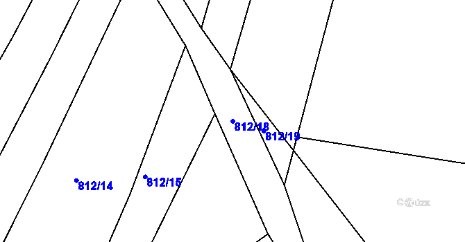 Parcela st. 812/18 v KÚ Lípa nad Dřevnicí, Katastrální mapa