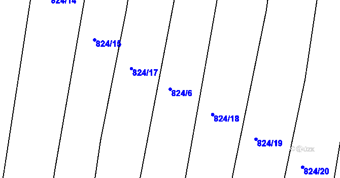 Parcela st. 824/6 v KÚ Lípa nad Dřevnicí, Katastrální mapa