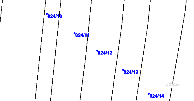 Parcela st. 824/12 v KÚ Lípa nad Dřevnicí, Katastrální mapa