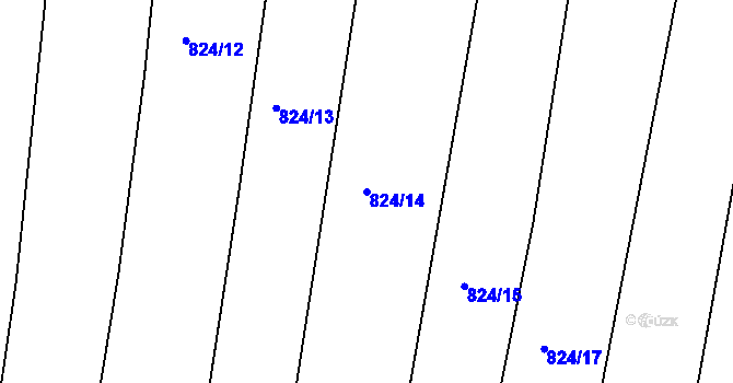 Parcela st. 824/14 v KÚ Lípa nad Dřevnicí, Katastrální mapa