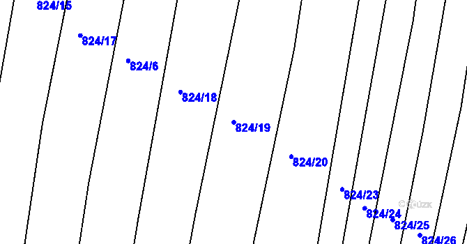 Parcela st. 824/19 v KÚ Lípa nad Dřevnicí, Katastrální mapa