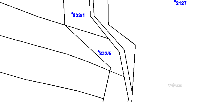Parcela st. 832/5 v KÚ Lípa nad Dřevnicí, Katastrální mapa