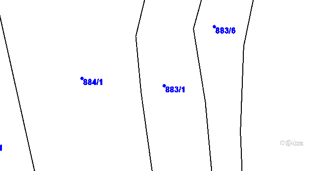 Parcela st. 883/1 v KÚ Lípa nad Dřevnicí, Katastrální mapa