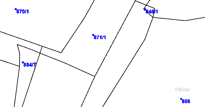 Parcela st. 883/12 v KÚ Lípa nad Dřevnicí, Katastrální mapa