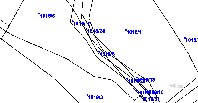 Parcela st. 1018/8 v KÚ Lípa nad Dřevnicí, Katastrální mapa