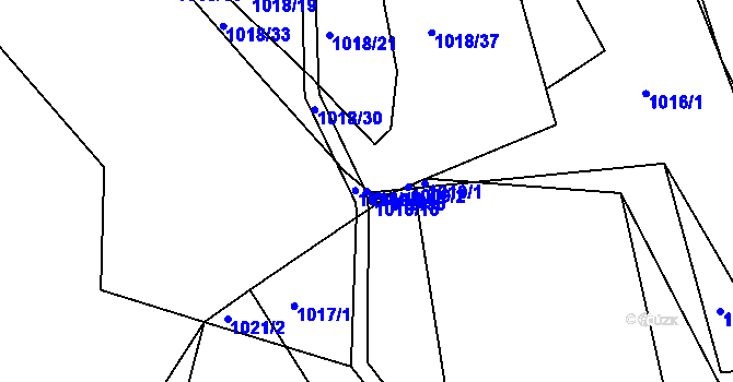 Parcela st. 1018/14 v KÚ Lípa nad Dřevnicí, Katastrální mapa