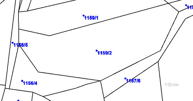Parcela st. 1159/2 v KÚ Lípa nad Dřevnicí, Katastrální mapa