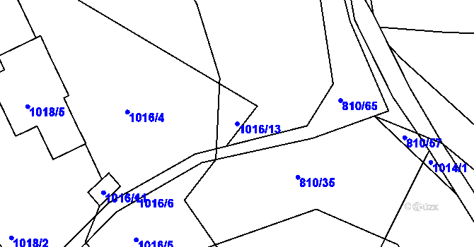 Parcela st. 1016/13 v KÚ Lípa nad Dřevnicí, Katastrální mapa